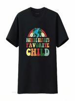 Mother Nature S Favorite Child Funny Earth Day T Shirt Black Vintage Washed Versatile Slightly Casual Unisex Stretched Homme S įvairiaspalvis