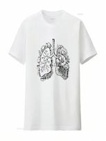 Lung Flowers T Shirt Respiratory Professional Cancer Awareness Nurse Week Health Vintage Washed Versatile Graphic Slightly S įvairiaspalvis