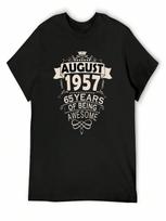 Made In August 1957 65 Years Of Being Awesome Since Vintage Gift Tees T-Shirt Louboutins Funny Costumes Plain Black T Shirts unisex S įvairiaspalvis