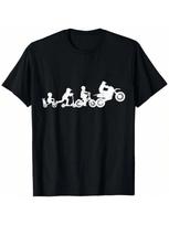 Motocross Evolution Funny Dirt Bike MX Motorcycle Biker T-Shirt S įvairiaspalvis