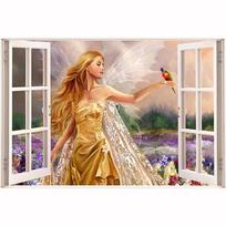 Full 5D Diy Diamond Painting Dragonfly Girl Diamond Embroidery Cross Stitch Home Decor Handmade Gift 20x30cm beige