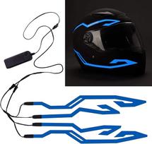 4 in 1 Motorcycle Helmet USB Light Night Riding Signal Helmet EL Light 3 Mode Led Helmet Light Strip Decoration Accessories Kit