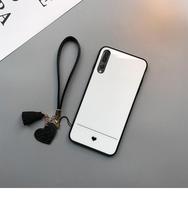 Paprastas Meilės Širdelės Grūdinto Stiklo Telefono Dėklas POCO F7 Ultra F7 Pro X7 M6 Pro X6 F6 X5 F5 Smūgiams Atsparus Kietas Galinis Dangtelis Virvelė for POCO X7