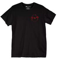 Street Fighter Mens Ryu Japanese Text 2-Sided Black Shirt L