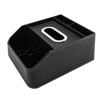 Car Center Console Storage Solution with Cup Holder, Leather Seating Organizers Suitable for Efficient Space Management 1 black