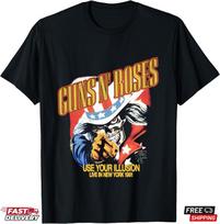 Guns N Roses Band Ritz Theatre Black T-Shirt, Gift for Metal Fans Unisex T-Shirt XL