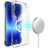 For Huawei Pura 90 Pro Max Phone Case IMAK Shock-resistant Soft Magnetic Case Huawei Pura 90 balta