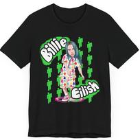 Billie Eilish Creativity Tour Graphics 100Cotton Shirt Unisex Y2k Hiphop 2026 Summer Unisexs Oneck Short Sleeve Tshirt Fan Gift S