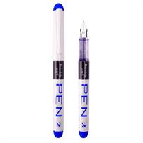 Calligraphy Large Capacity Fountain Pen Quick-Drying EF Nib Writing Ink Pens 8 Colors 0.38mm Straight Liquid Pen School Supplies mėlyna