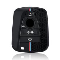Aukštos kokybės silikoninis raktų dėklas-dangtelis BMW I3 I8 serijai 2014 2016 2017 4 mygtukų nuotolinio valdymo pulteliui, išmanaus stiliaus apsauginis korpusas, priedai juoda
