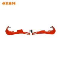 OTOM Motorcycle Handguards W/ Aluminum Skeleton Motocross Enduro Hand Guards Handle Protector Pit Dirt Bike Universal Accessory oranžinė