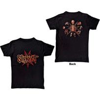 Slipknot Unisex T-Shirt: The End So Far Pentagram Heads (Back Print) (Small) L