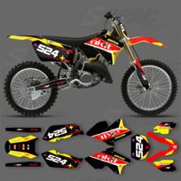 SPACE For SUKUZI  RM125 -250 2001 2002 2003 2004 2005 2006-2012 Custom Motorcycle Graphics Background Decals Stickers Kits 005
