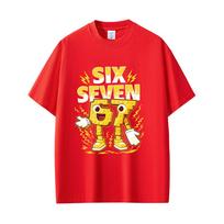 Funny Six Seven Italian Brainrot 67 Yellow Number Meme Tshirt Unisex Women Summer Oversized Short Sleeved Male 100 Cotton T Shirt 4XL