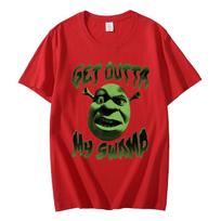 Shrek Get Outta My Swamp Funny Meme T Shirts Unisex Women Fashion Vintage Short Sleeve Tshirt Summer Casual Loose Cotton Tshirts 4XL