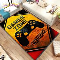 Cartoon Game Gamer Gamepad Carpet Rug for Bedroom Living Room Home Sofa Decoration,Children Play Large Decor Floor Mat Gift 40x60cm( 15x23in )