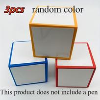 Blank Foam Dice 3Pcs Set, Erasable Reusable Random Color Dice, Dry Erase Compatible for Teaching and Office Use