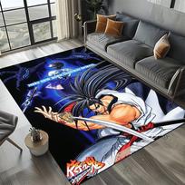 Retro Game Samurai Spirits Shodown Haohmaru Cartoon Carpet Rug for Living Room Bedroom Home Sofa Decoration,Non-slip Floor Mat 40x60cm( 15x23in )