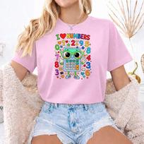 Maths Day T Shirt Kids Preschool Number Day Funny School Tee UK , i love Numbers XL