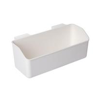 Removable Hanging Cup Holders Plastic Spices Shelf Bracket Kitchen Storage Basket  Living Room white-Style 2