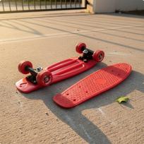 17 Inch Skateboard Multiple Colors Mini Cruiser Lightweight & Portable Single Tail End