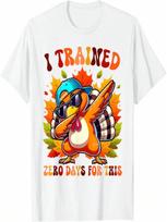 I Trained Zero Days Funny Thanksgiving Running Turkey Trot T-Shirt S įvairiaspalvis