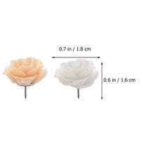 40Pcs Vibrant Color Thumbtacks Flower Shape Push Pins Lightweight Decorative Pushpin for Home Office Study Cork Board oranžinė
