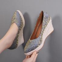 8cm Retro Wedge High Heel Pumps Fashion Elegant Party Dress Shoes Branded Footwear for Women 37 violetinė