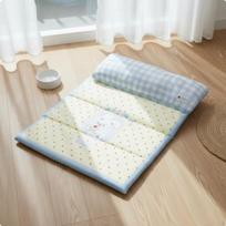 Foldable Pet Mat with Pillow Easy to Clean Waterproof Dog Sleeping Pad WearResistant ThreeFold