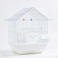 Small Bird Cage with House Roof, Iron Wire Finch for Birds, Parakeet Removable