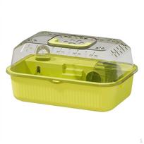 Hamster Cage with Wheel, Syrian Cage, Double Layer Spacious Tray, Portable Travel Case, Easy