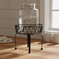 Iron Keg Stand Stable 4Leg Base Metal Drink Dispenser Holder Versatile Use Beverage