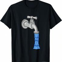 Faucet Water Running T-Shirt S įvairiaspalvis