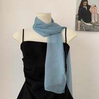 Spice Girl Basic~ Silk Scarf Long Women's Spring and Autumn Versatile Neck Scarf 2025 Solid Color Thin Scarf Shawl Women 24-168
