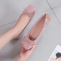 Elegant Solid Color Flat Shoes for Women Comfortable Soft Spring Summer Ladies Daily Casual Shoes Pink Black Available Plus Size 42 35 rožinė