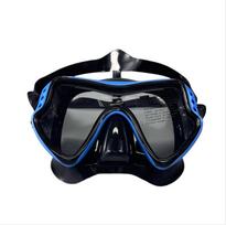 Tempered Glass Scuba Mask & Snorkeling Goggles with Transparent Silicone One Size