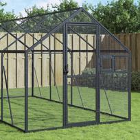 Vidaxl Voljeras, Antracito, 1,79X4X1,85 M, Aliuminio