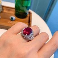 Retro-Style Women's Rings: Multicolored Rubies, Sapphires, and Popular Purple Zircon Adjustable