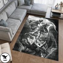 The Mouth of Hell Design, Gothic Design Rug,Dante Design Rug,Renaissance Theme Rug, Paradise Lost Rug,Gothic Art Rug Home Deco 40cm x 60cm