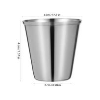 12pcs Stainless Steel Shot Cups Durable Whisky Vodka Glasses Portable Liquor Cups For Home Bar Restaurant 70Ml