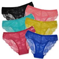 Kelnaitės moterims apatiniams Sexy Lace Orui pralaidžios permatomos kelnaitės apatinės kelnaitės 6 vnt/komplektas M