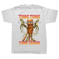 Tung Tung Tung Sahur Funny Italian Brainrot Meme Tee Shirt for Men Women Graphic Printed T Shirts 100% Cotton Clothes S