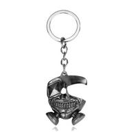 Anime Tokyo Ghoul Keyring Kaneki Ken Cosplay Unisex Alloy Pendant Keychain Choker Jewelry Gifts Accessories Neck Chain Props New