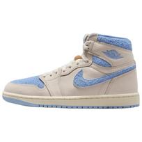 Jordan Air Jordan 1 Slip Resistant Abrasion Resistant High top Vintage Basketball Shoes Unisex Blue FD2596-102 37.5 gray