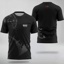 Valorant E-sports Competition EDG Club Uniform VCT Training Jersey Sports Short-sleeved T-shirt With Customizable ID XXS