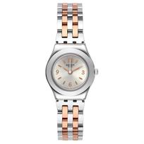 SWATCH Metalinė kolekcija Kvarcinis mechanizmas Moteriškas laikrodis 25mm Pilkas ciferblatas Nerūdijančio plieno korpusas YSS308G Gray Dial