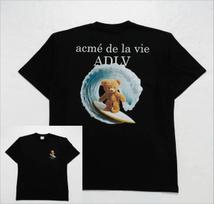 Korea ADLV Summer Y2k New Cartoon Bear Print Fashion Versatile Womens Casual Couple Shortsleeved Unisex Tshirt Tide S