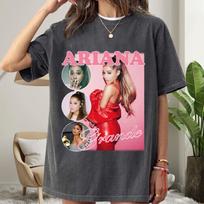 Ariana Grande Retro Inspired TShirt Vintage Pop Star Graphic Tee Summer Unisexs and Womens Loose and Breathable Tshirt Top S