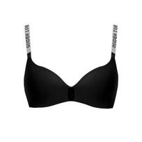 Seamless Push Up Bra With Letter Strap S juoda