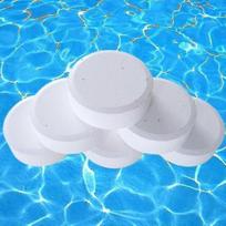 (100 vnt) 50 - 200 vnt. chloro tablečių baseinui, sūkurinei voniai ir SPA. Greitas vandens dezinfekavimas. Ilgai išliekanti formulė